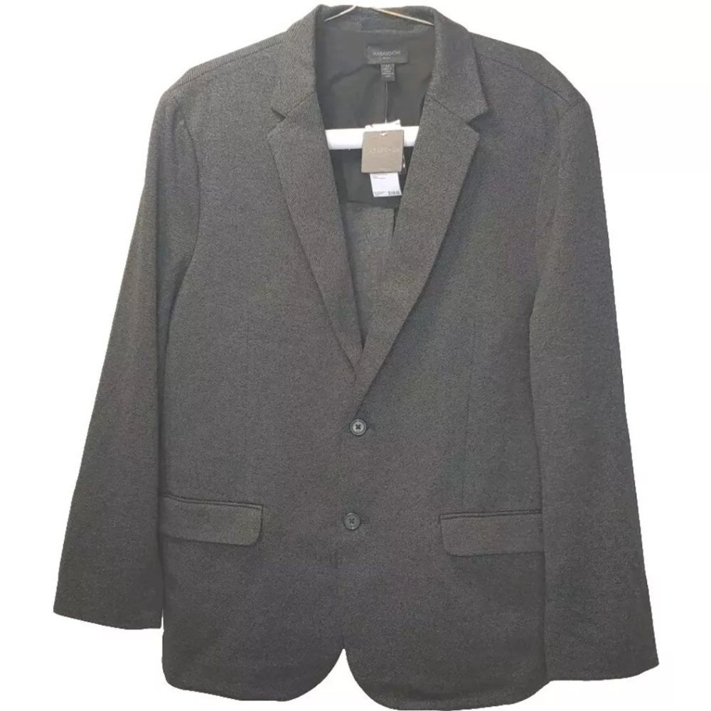 Magaschoni Man Sports Coat Men 44 Stretch Blazer Jacket Preppy Dark Academia NWT